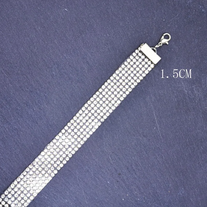 Новые модные ювелирные изделия 4 см/1,5 см полностью ясный камень колье воротник ожерелье смешанный размер подарок для женщин девочек N2009