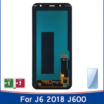 

5.6'' Display For AMOLED Samsung Galaxy J6 2018 J600F J600G Adjustable Brightness LCD Touch Screen Sensor Panel With Glass