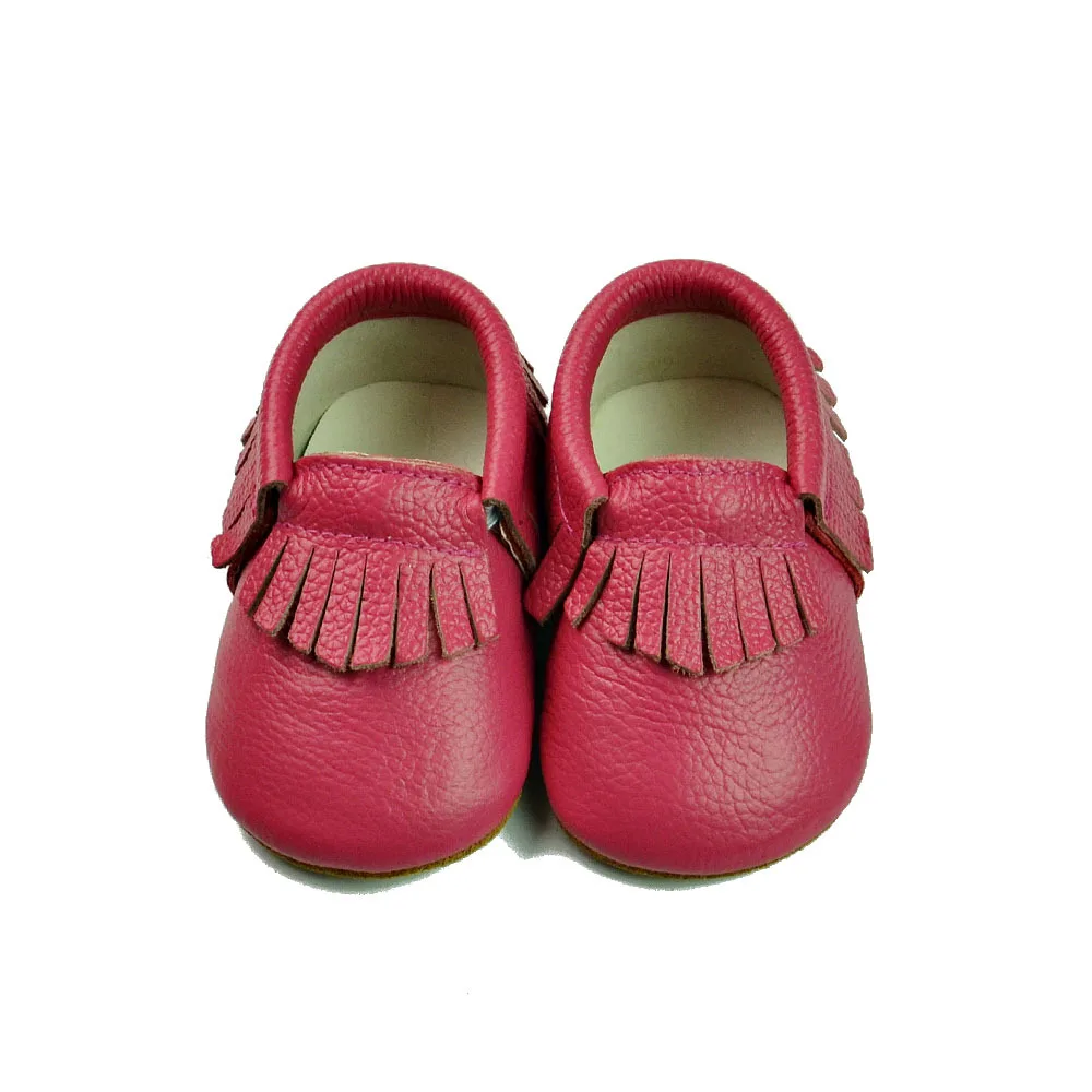 Baby Moccasins PU Leather baby first walker toddler girls floor shoes tassels cow suede newborn boys matte-leather soft sole