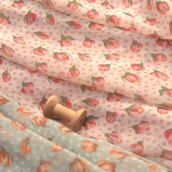 

one meter High quality Chiffon fabric for dress Tulip dots fabric Summer robe dress cheongsam patchwork