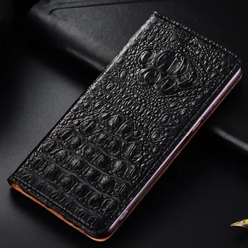 

for Asus Zenfone Max Pro M2 ZB631KL Case Crocodile pattern Flip Genuine Leather Soft Silicon Back Cover for Asus ZB631KL Coque
