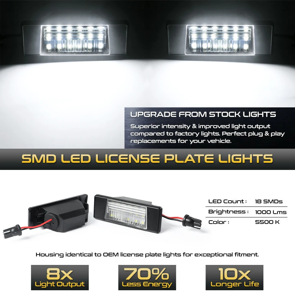 2 шт. светодиодные лампы для Nissan Pathfinder R51Primera P12 NV200 Qashqai Versa Nismo Infiniti Q50|led juke|juke lednissan