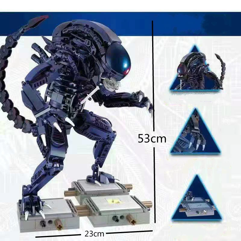 

603pcs Building Block Bricks 83040 Compatible Legoinglyss Alien Movie Series Predator Alien Bricks Action Figure Model Toys Gift