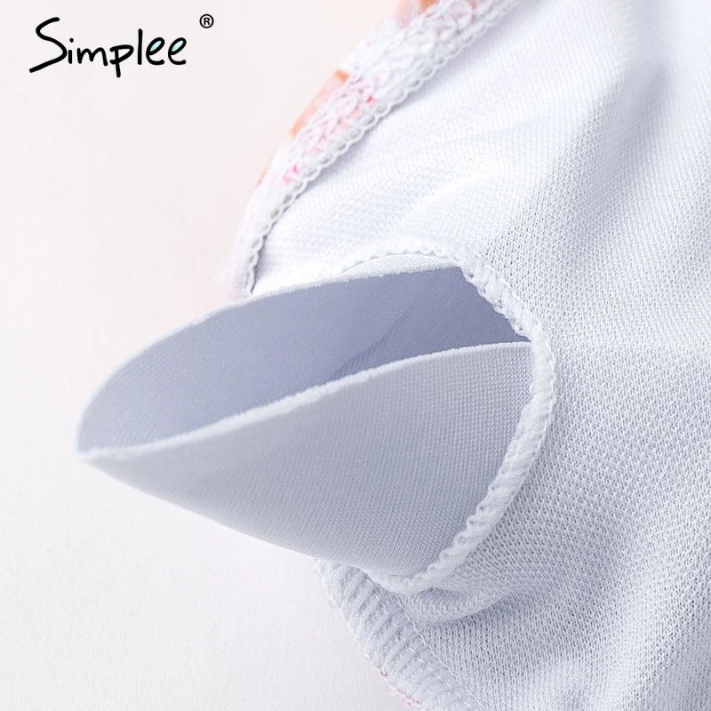 Женский купальник Simplee с цветочным принтом сексуальный рюшами элегантный