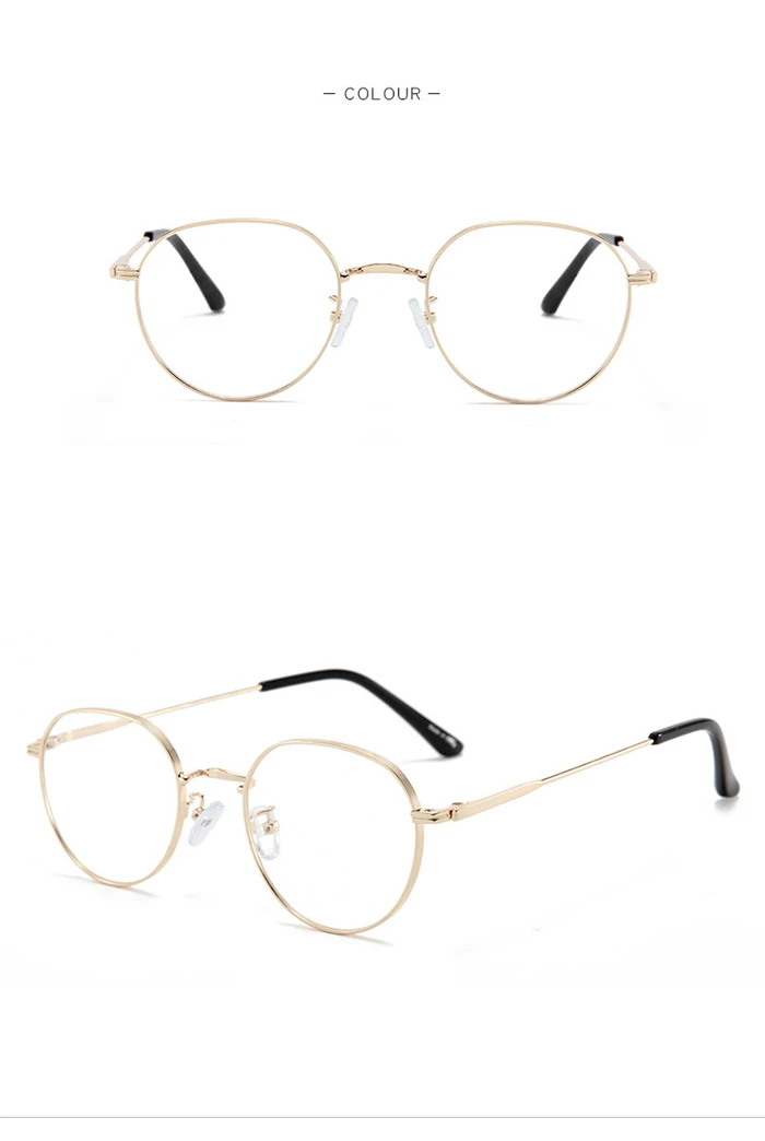 Blaulichtblockierende ovale Kurzsichtigkeitsbrille für Damen, Metall, Polygon, Kurzsichtigkeitsbrille, verschreibungspflichtige Brille, 0–0,5–0,75 bis -4 – Detail 10