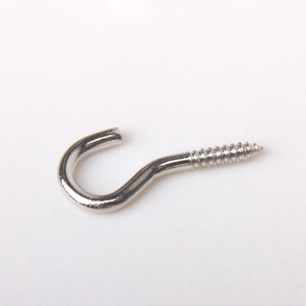 50pcs Iron Screw Hook Eye Silver Metal Haning Hooks Home Office Workplace Use Small Tiny Mini Eye Pins Hooks Eyelets