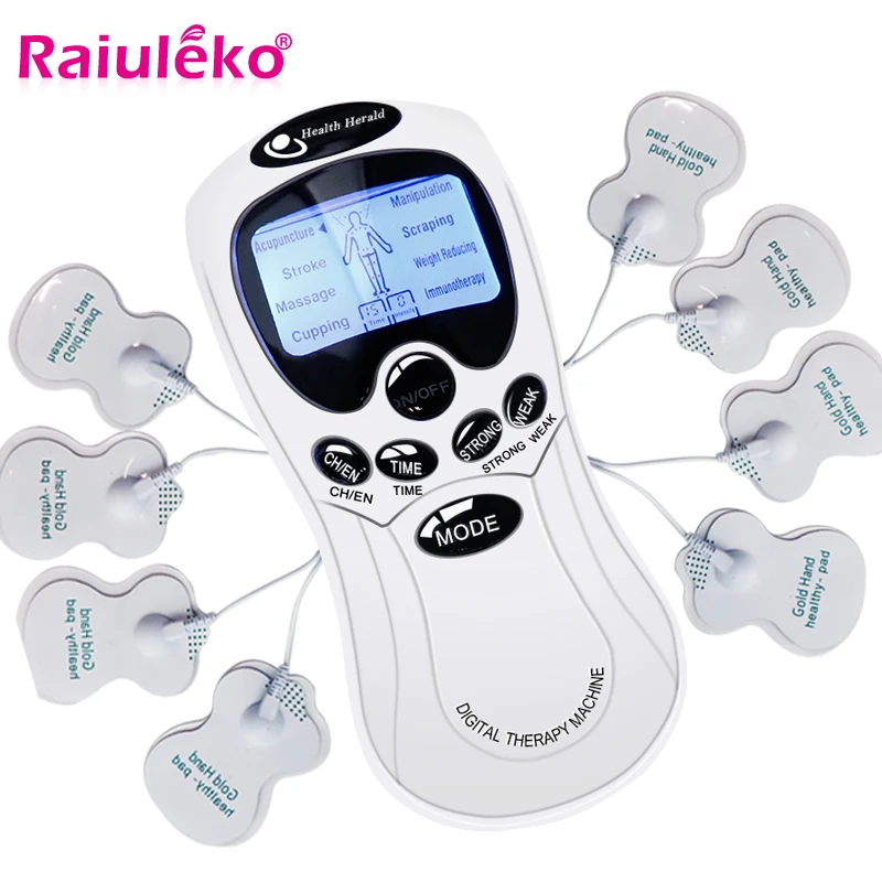 Muscle Stimulator 8 Electrode Health Care Tens Acupuncture Electric Therapy Massageador Machine Pulse Body Slimming Sculptor Massager Apparatus