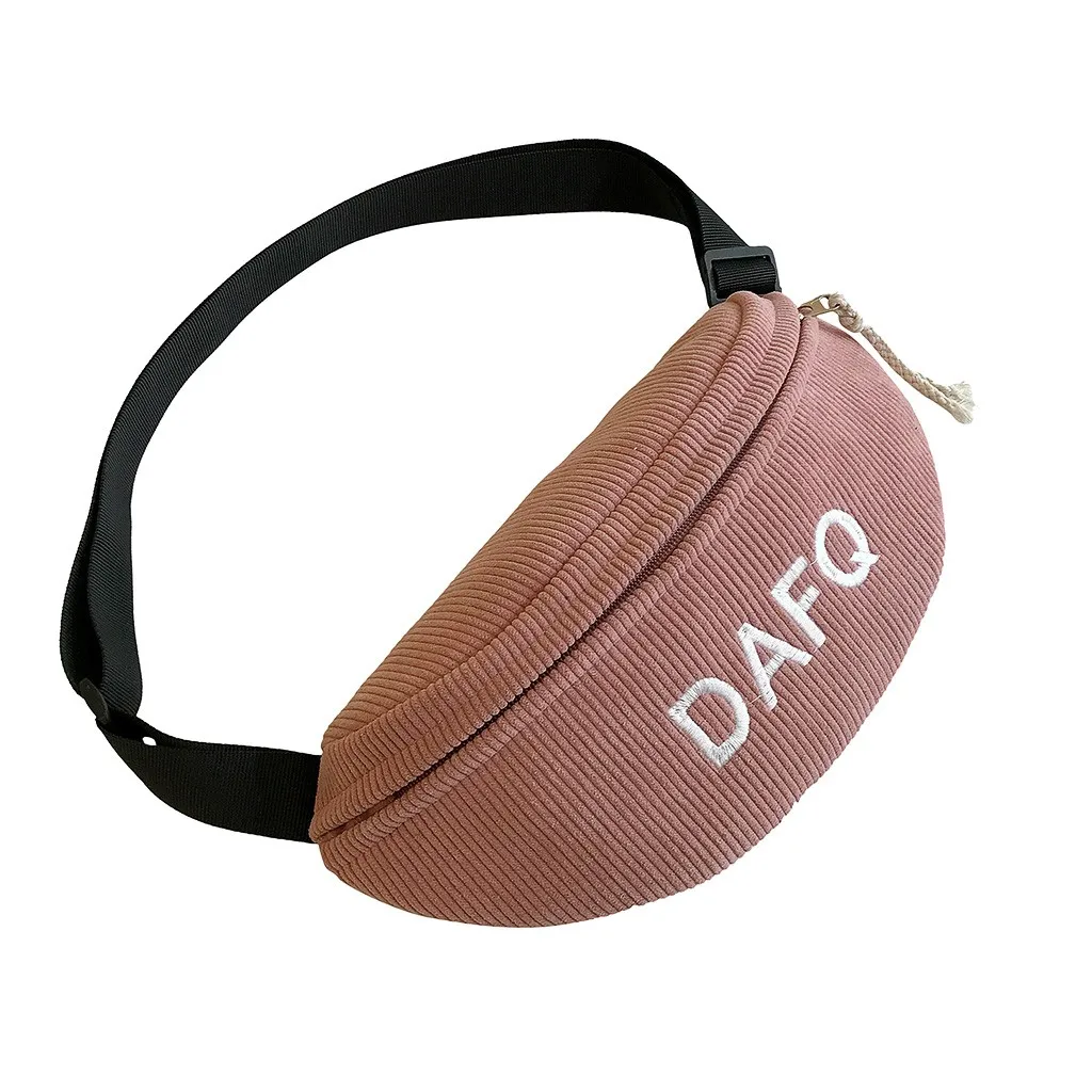 Chest Bag Women Corduroy Simple Shoulder Messenger Package Casual Pocket Fashion Chest Bag Package Crossbody Bags For Women#R5