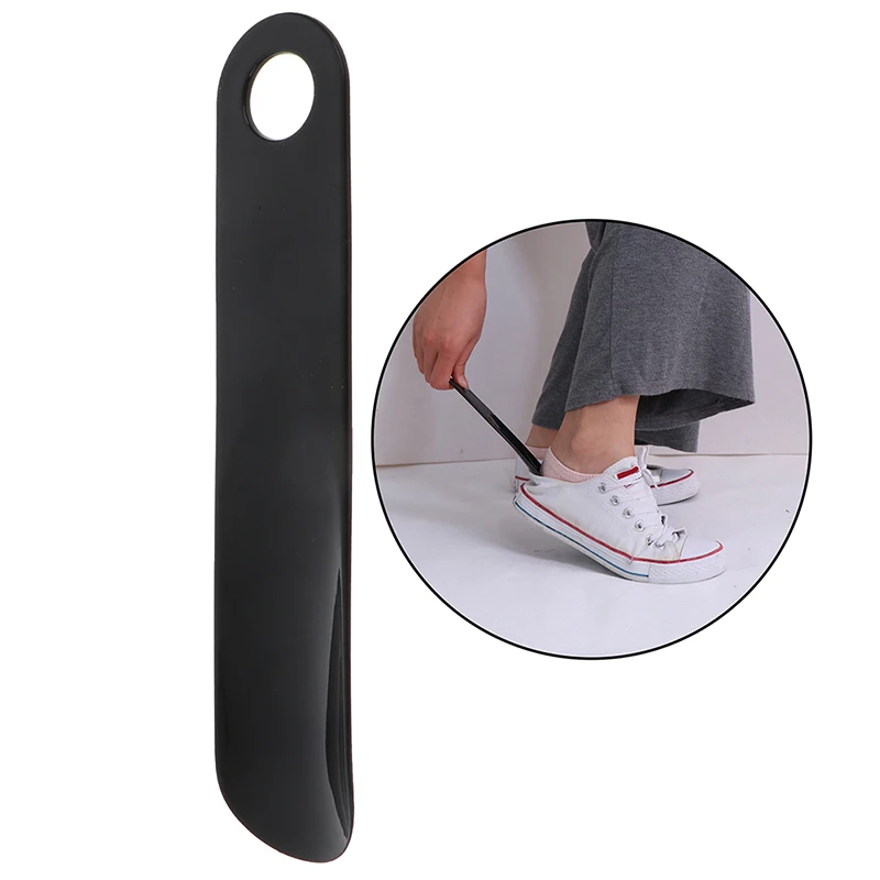 Nihlsfen Cornes de Chaussure Professionnel Noir Plastick Corne de Chaussure Forme de cuill/ère Chausse-Pied soul/ève-Chaussure Flexible Robuste