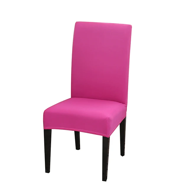 24 цвета чехол для кресла спандекс стрейч эластичные Чехлы сплошной цвет чехлы на стулья для столовой кухни свадьбы банкета отеля - Цвет: Rose red