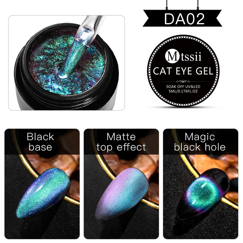 Mtssii магнит 5D Гель-лак «кошачий глаз» звездное небо кошачий глаз гель для ногтей замачиваемый Гель-лак для ногтей Лаки магнитная палочка для ногтей - Цвет: US08013