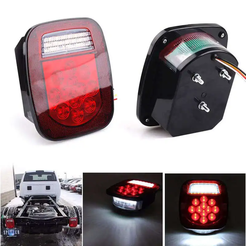 2 х Красный/Белый 39Led стоп-поворот шпильки назад/Обратный Свет лицензии для грузовика прицепа лодки для Rv Jeep Tj Cj Yj Jk