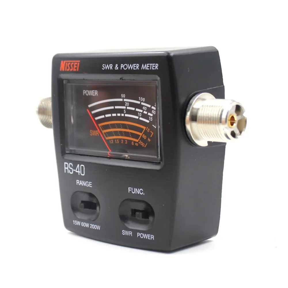 RS-40 SWR/Watt Meter NISSEI 125-525MHz UHF/VHF M Type Connector for TYT Kenwood Baofeng LED Screen Radio Power Counter rs40 | Мобильные