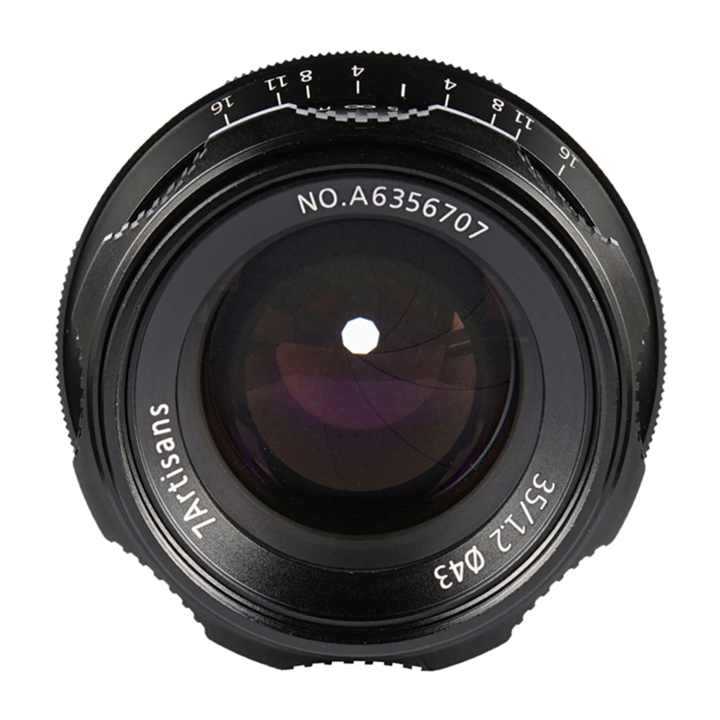 7 ремесленников супер широкоугольный объектив для камер Fuji SLR, 35 мм F1.2, черный, ручной фокус