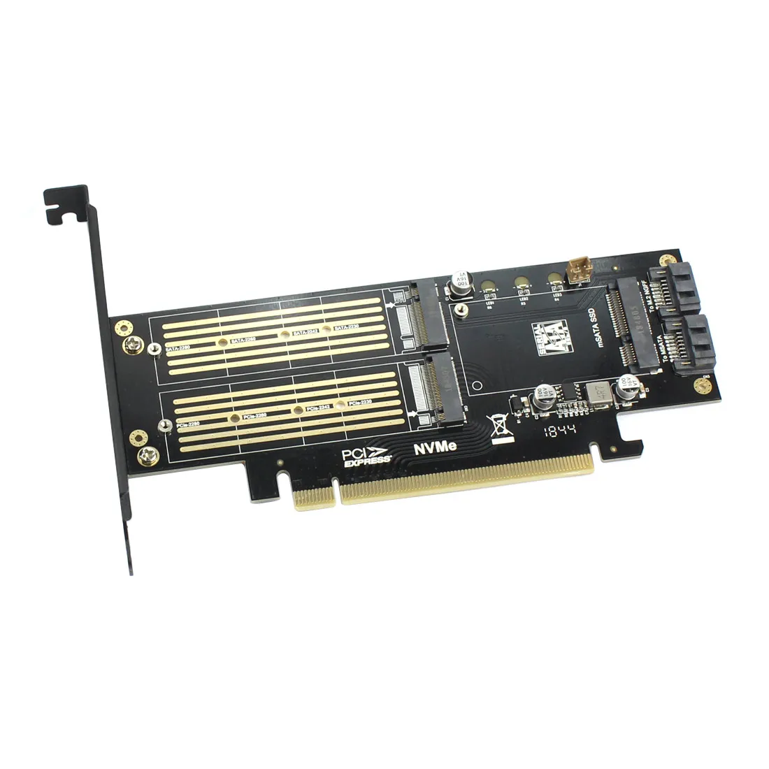 SK16-PRO NVME адаптер x16 PCI-E3 полный Скорость для NGFF M.2 2280 w Алюминий лист Термальность проводимость кремния вентилятор охлаждения радиатора