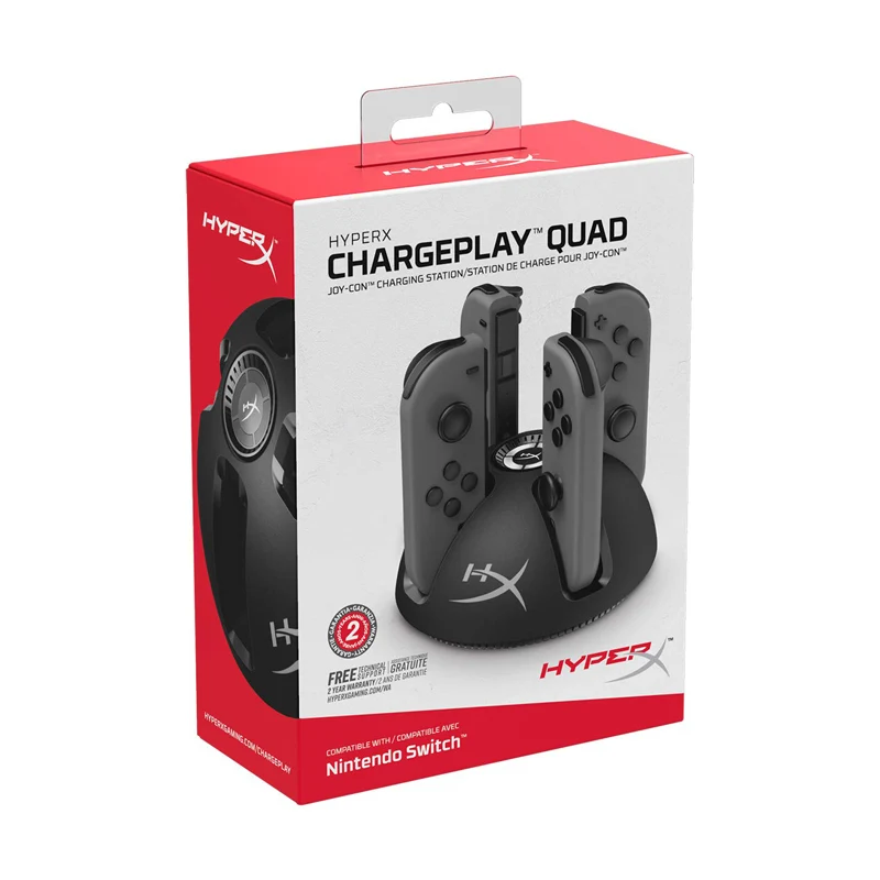 Kingston HyperX ChargePlay Quad Joy-Con Портативный портативная игровая приставка в зарядную базу заряжает до 4-х никель-металл-в-1 Для nintendo переключатель