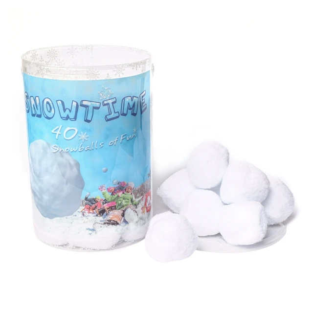 40 Pack Artificial Snowballs Fake Snowball for Snowball Fight Indoor  Outdoor Kids Snow Toy for Throwing Snowball Fight Game