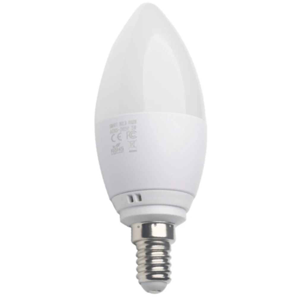 E14/E12/E27/B22 wifi RGB домашний смартфон управляемая Свеча Светодиодная лампа для спальни 5 Вт 6 Вт диммируемая гостиная умная лампа кухня