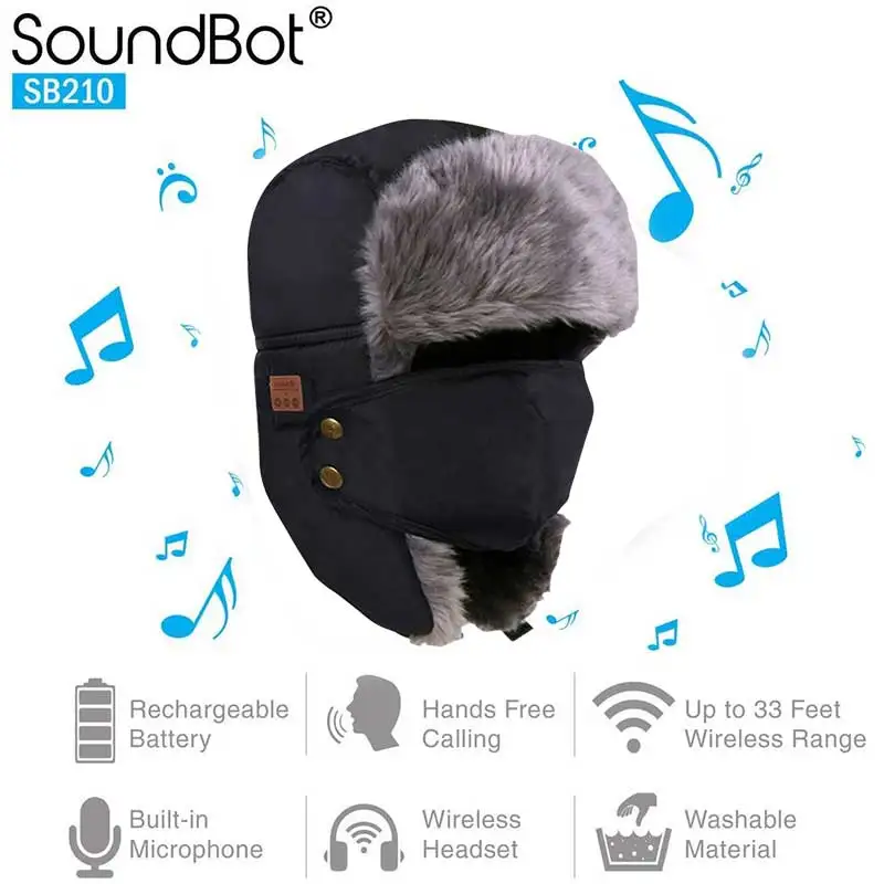 Наушники с Bluetooth, Зимняя кепка, Bluetooth 5,0, автоматический микрофон, беспроводные наушники, музыкальные наушники, мини Кепка, новинка