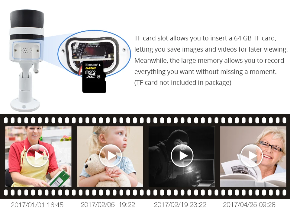HD 1080P IP P2P Беспроводная Wi-Fi уличная Водонепроницаемая камера ночного видения с функцией обнаружения движения для домашних животных