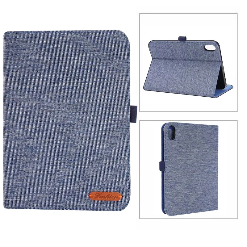 청바지 패브릭 소재 플립 케이스 iPad 미니 6 2021 6 세대 iPadMini A2567 A2568 A2569 8.3 인치 킥 스탠드 커버 홀더