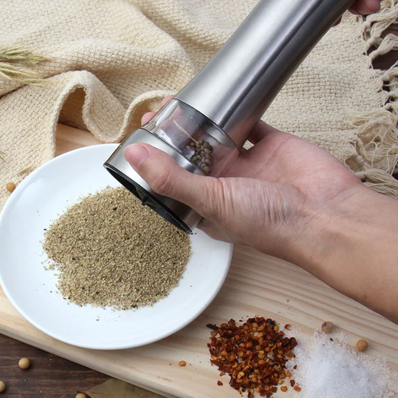 

Pepper Grinder Easy Salt Spice Herbal Containers with LED Lights for Easy Cleaning Home Kitchen Cooking BBQ GQ999