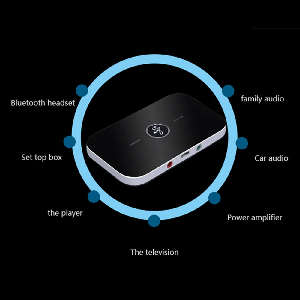 Upgrade B6 Wireless Bluetooth 5 0 Audio Adapter Transmitter Receiver 3 5mm 3 5 AUX Music Receiver Sender For PC TV Headphone Car