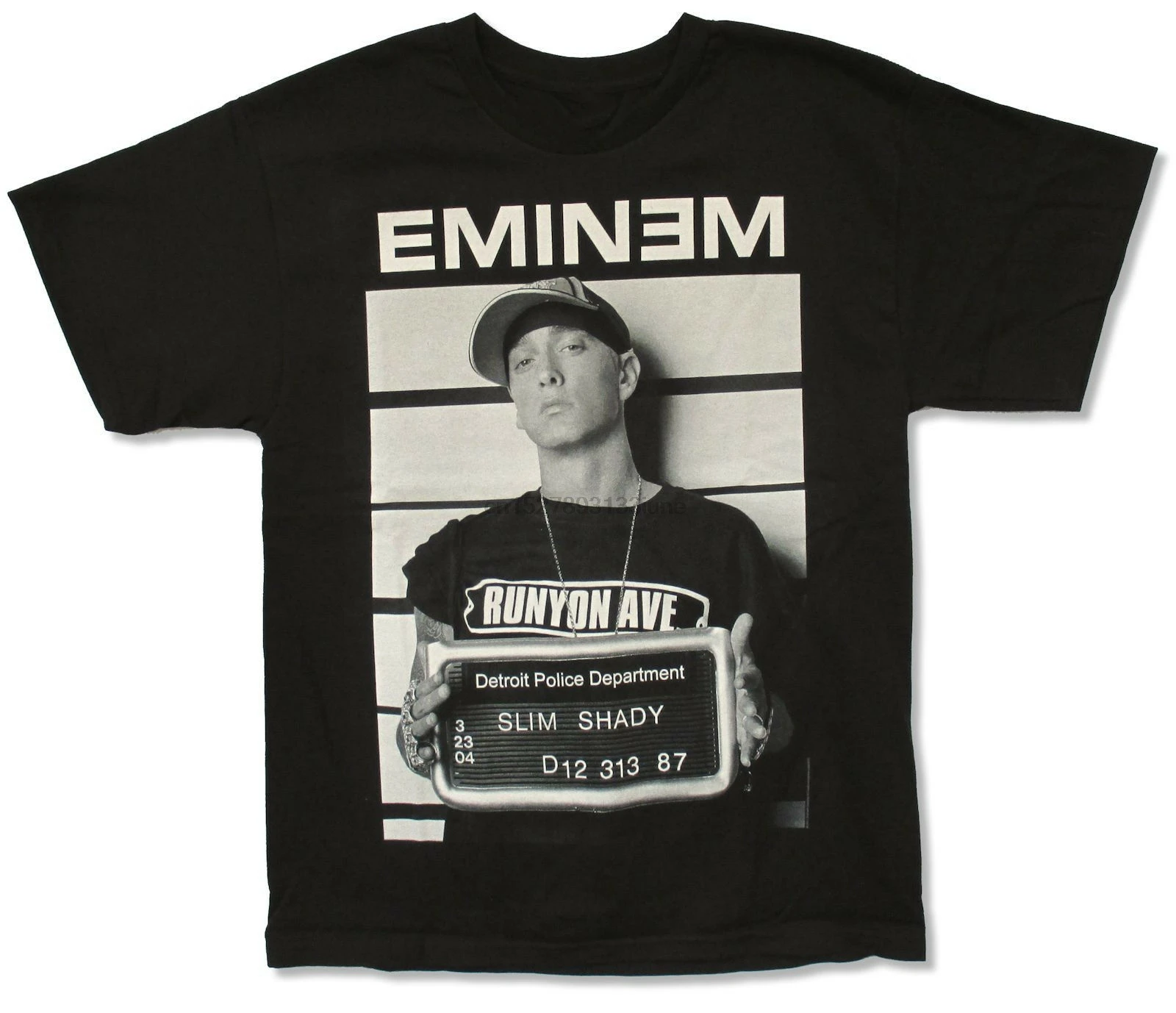 Eminem Wanted Mugshot Black T Shirt New Adult Official Merch Slim Shady Harajuku John Wick T Shirts Aliexpress