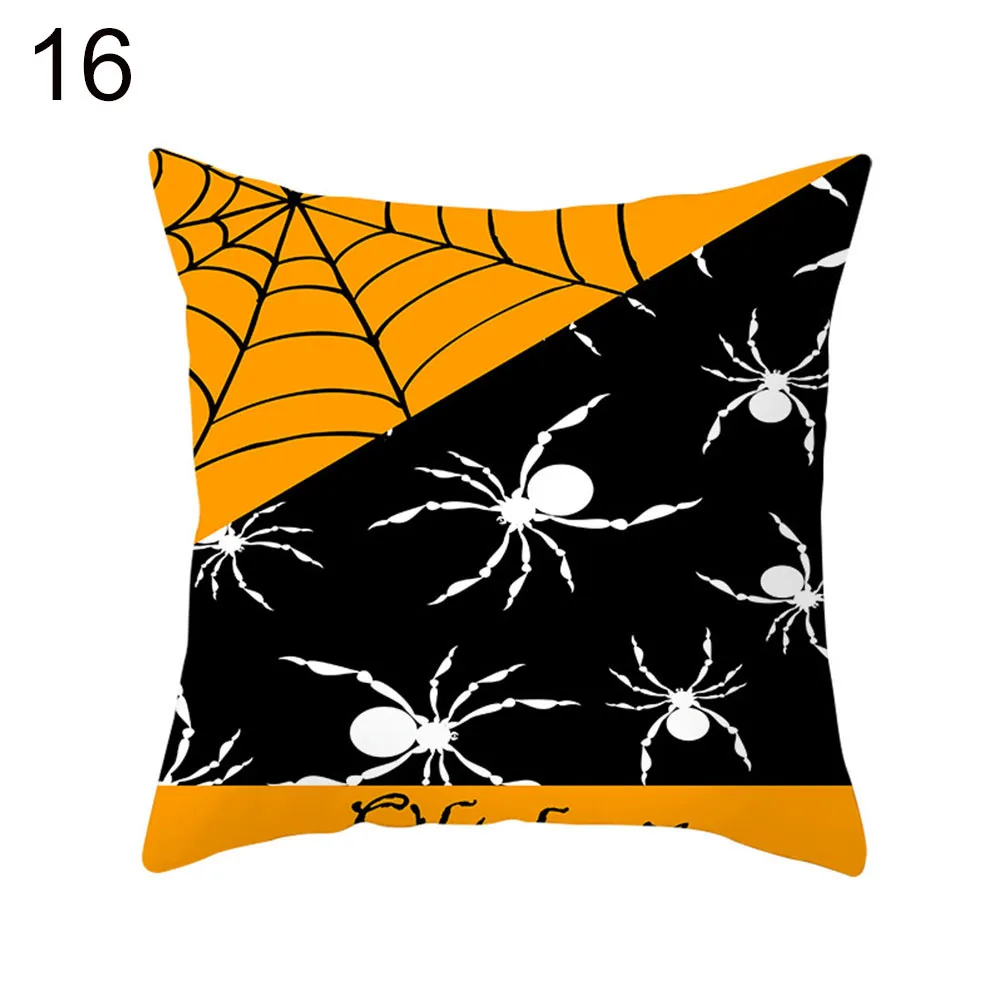 Трюк или лечения/Тыква печати Тыква Happy Halloween паук летучая мышь подушки Корпус чехол для подушки Офис вечерние реквизит - Цвет: 16