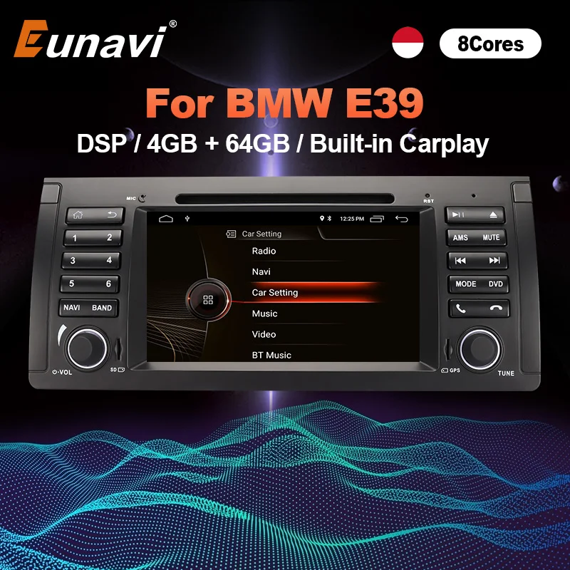 Eunavi 1 Din 7 inch Android 10 Car DVD Player For BMW E53 E39 X5 Multimedia 8 Core Auto Radio Stereo WIFI DSP GPS Navigation