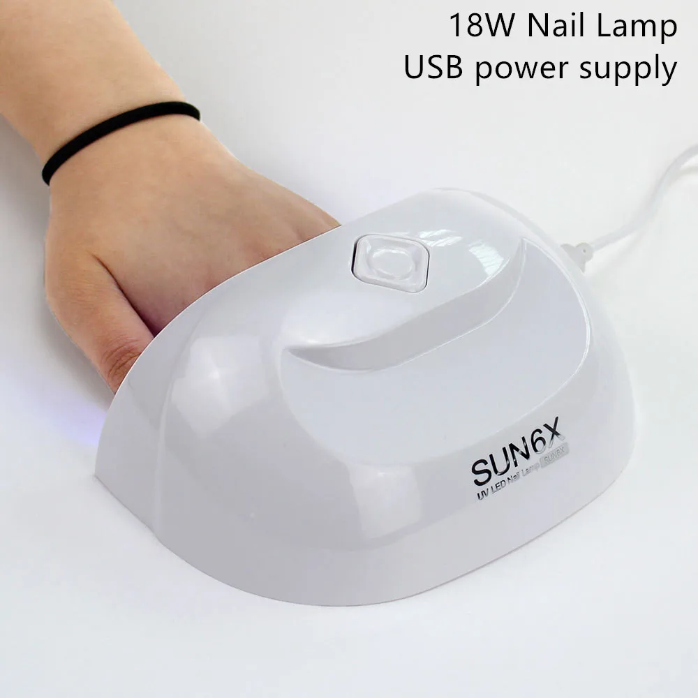 18 Вт лампа для ногтей инфракрасная интеллектуальная индукция 6 шт LED/UV двойной