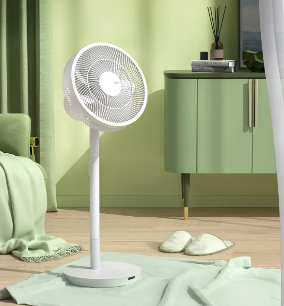 Vertical remote control pressurized frequency conversion household air circulation fan J03