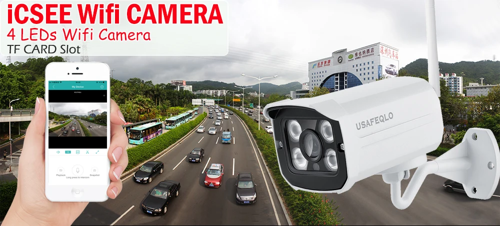 USAFEQLO 1080P ip-камера Wifi ИК ночного видения sd-карта беспроводная камера 2MP пуля Onvif CCTV наружное видеонаблюдение