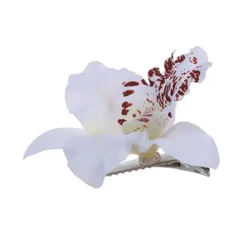 

New Bridal Wedding Orchid Flower Hair Clip Barrette Women Girls Accessories 1pcs White