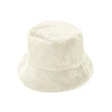 Зимняя шапка-ведро из искусственного меха для женщин и девушек, модная однотонная утолщенная мягкая теплая шапка для рыбалки, шапка для отдыха на открытом воздухе, женская панама