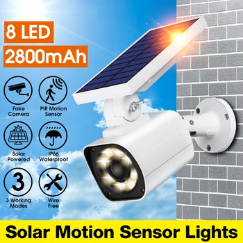 

PIR Motion Sensor Solar Light Fake Camera Keep Security Solar Powered Outdoor Garden Light Waterproof Solar Charging Street Lamp
