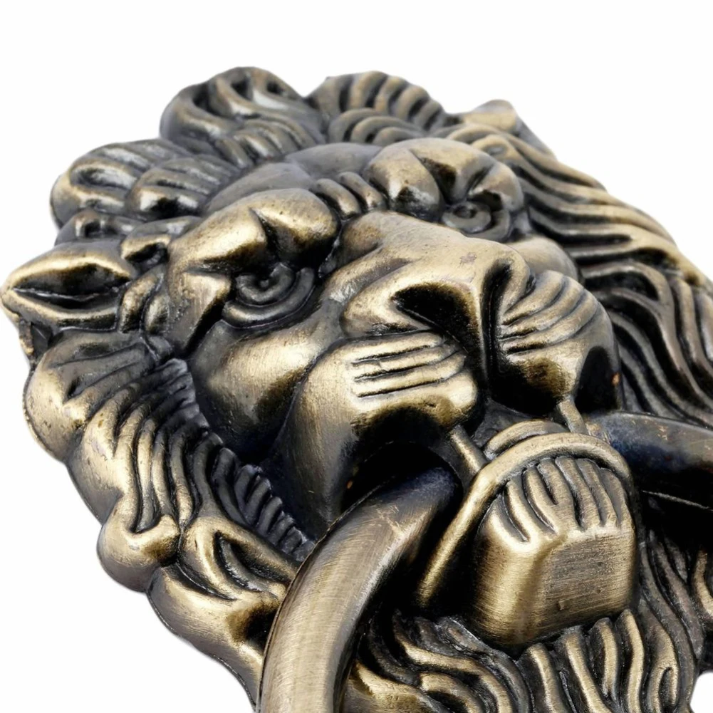 Furniture Handles Beast Lion Antique Alloy Handle Wardrobe Drawer Door Pull Retro Decoration 1PC door handles,cabinet handles
