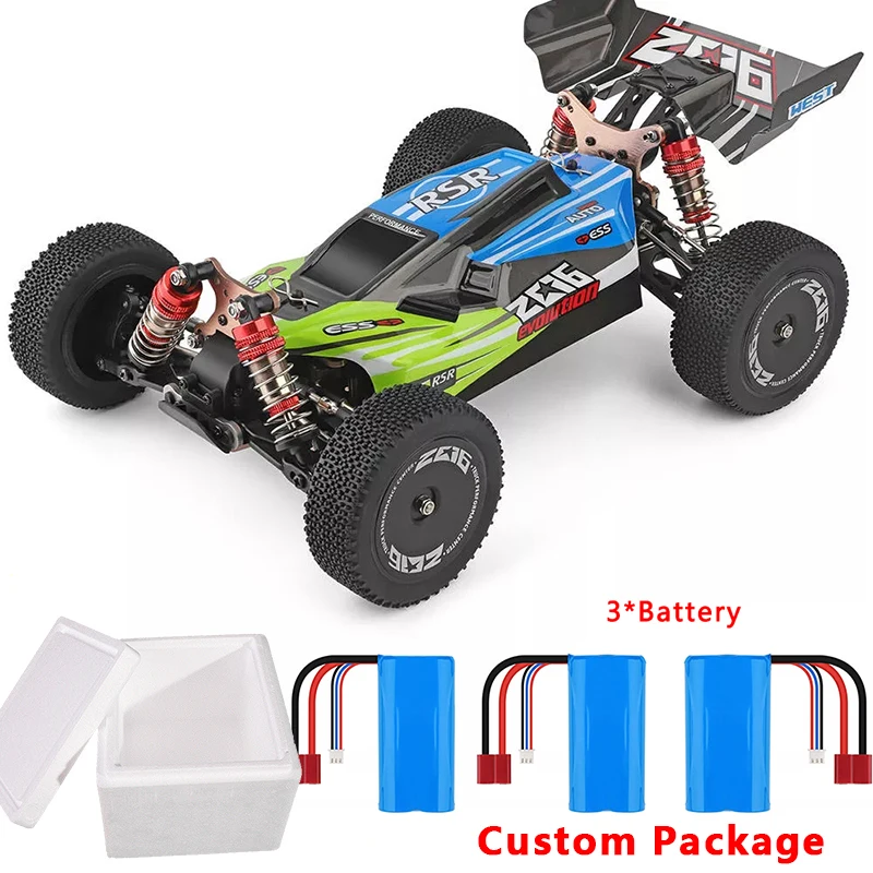 Wltoys 144001 1/14 2,4 г р/у Багги 4WD высокое Скорость гоночный автомобиль RC модели автомобилей до 60 км/ч Радиоуправляемый гоночный автомобиль 550 мотор RC внедорожного автомобиля РТР дистанционного управления - Цвет: green 3B