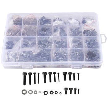 

Retail 1060Pcs M2 M3 M4 M5 Hexagon Socket Screw Set Carbon Steel Screw Bolt and Nut Classification Kit