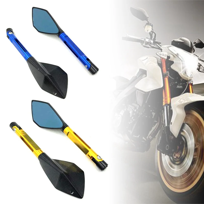 1 пара алюминиевых мотоциклов боковое зеркало заднего вида для Honda Yamaha Kawasaki Z750 Suzuki Ducati Мотоциклетные аксессуары