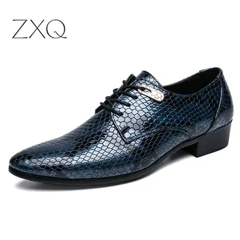 

British Designer Men Crocodile Grain Gentleman Shoes 2019 Wedding Dress Homecoming Prom Formal Shoes Zapatos Hombre Vestir