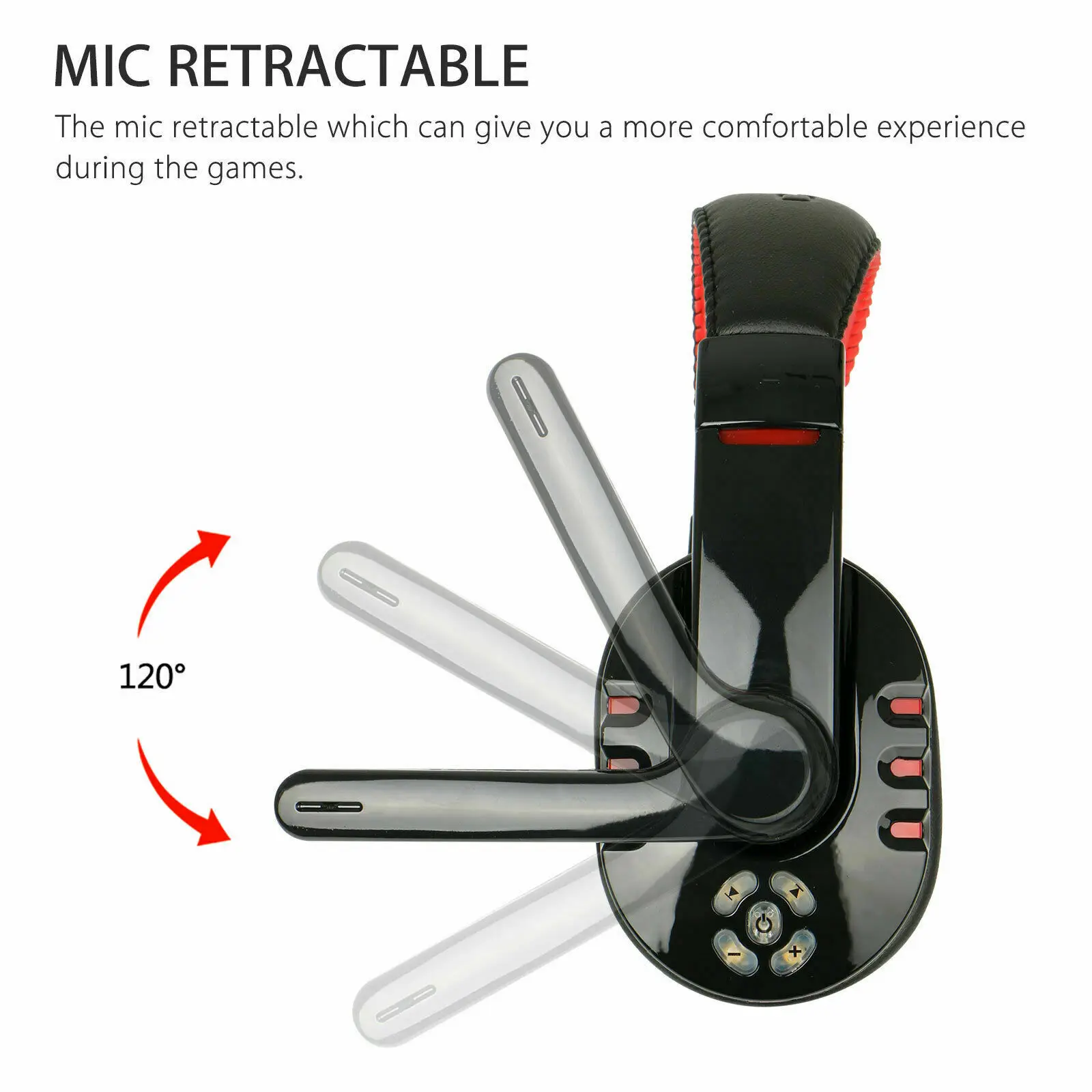 Foldable Wireless Bluetooth On Ear Headphones LED Glowing Headset Earphone MIC Gaming Headphone