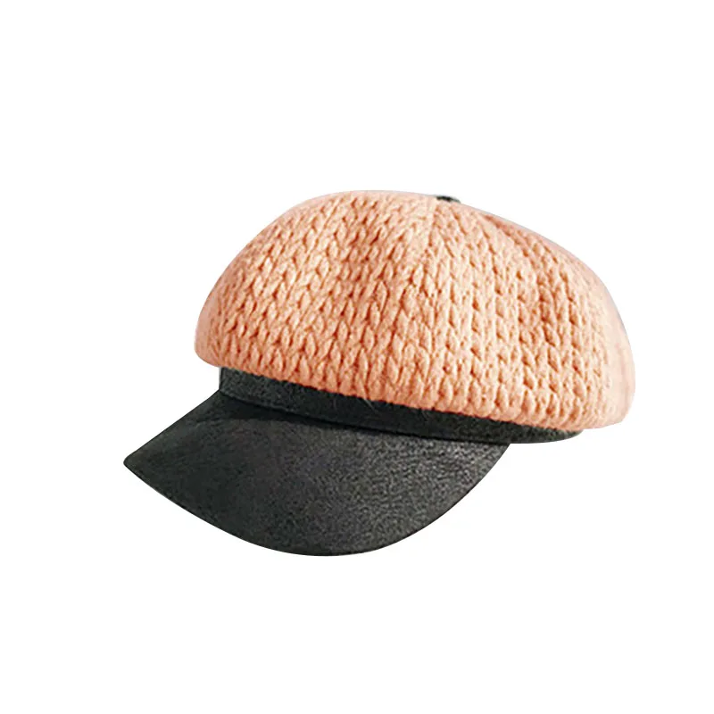 Модная зимняя шапка для детей, вязаная детская шапка для девочек, Лоскутная шапка для маленьких мальчиков, осенне-Весенняя Детская шапка-берет