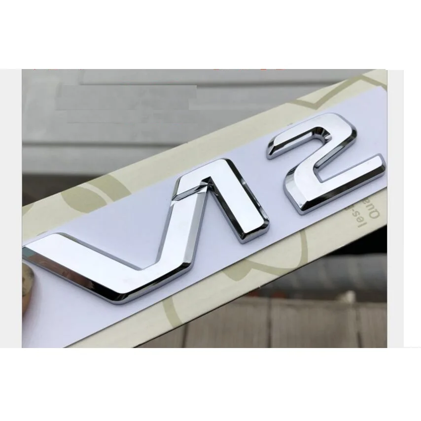 Хромированный черный V12 V 12 букв боковой брызговик эмблема значок для Mercedes Benz MAYBACH