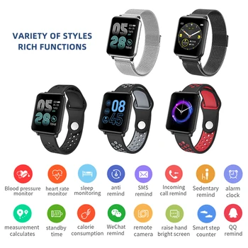 

P1 Smart Watch Women Men Sports IP67 Activity Fitness Tracker Heart Rate Sleep Monitor GPS Smartwatch For IPhone Samsung Xiaomi