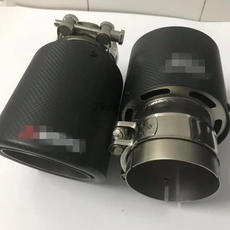 2 шт. Akrapovic гладкое переплетение углеродная выхлопная система глушитель обычный