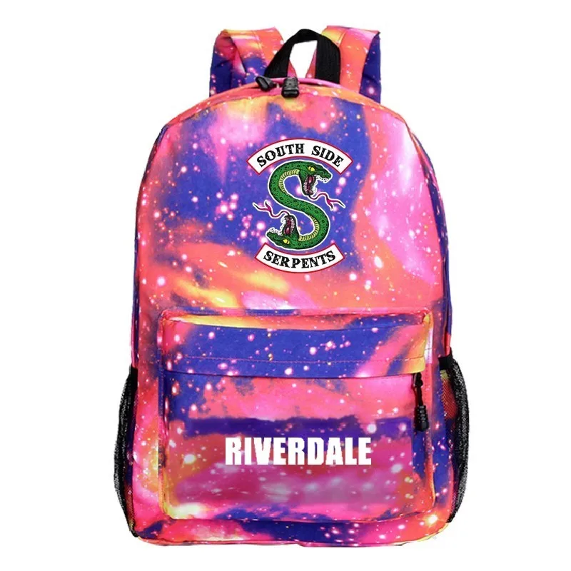 Холщовая Сумка для книг путешествий Riverdale 2 Style Fashion Anime South Side Serpents женский рюкзак