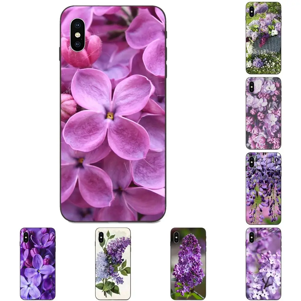 Фиолетово-сиреневое Красочные цветы для Galaxy A8 A9 звезды Примечание 4 8 9 10 S3 S4 S5 S6 S7 S8