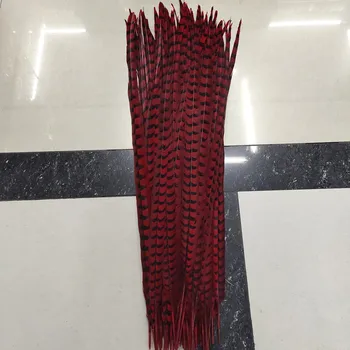

Wholesale 100pcs Beautiful Red copper chicken feathers 24-26 inch/60-65 cm stage performances decoration