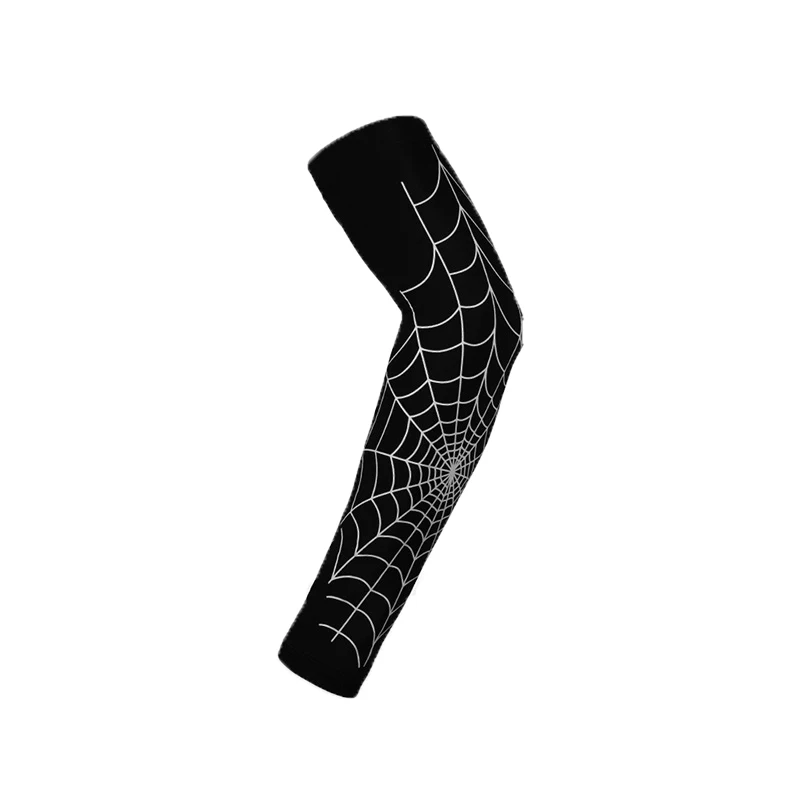 1 шт. spiderвеб-печать спортивные рукавицы паутина рукав для мужчин N женщин унисекс рукава Лето крутая крышка наручная МАНЖЕТА УФ рукава - Цвет: Black-White